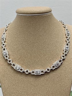 *Колье р.43 Белый Фианит Микро Вставки арт. MP-N00023-X-W-X-X-W-448 вес 23,5 г - фото 264070 *Колье р.43 Белый Фианит Микро Вставки арт. MP-N00023-X-W-X-X-W-448 вес 23,5 г - фото 264070