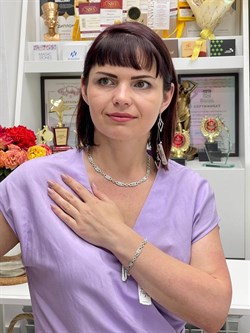 *Колье р.43 Белый Фианит Микро Вставки арт. MP-N00023-X-W-X-X-W-448 вес 23,5 г - фото 264073 *Колье р.43 Белый Фианит Микро Вставки арт. MP-N00023-X-W-X-X-W-448 вес 23,5 г - фото 264073