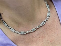 *Колье р.43 Белый Фианит Микро Вставки арт. MP-N00023-X-W-X-X-W-448 вес 23,5 г - фото 264074 *Колье р.43 Белый Фианит Микро Вставки арт. MP-N00023-X-W-X-X-W-448 вес 23,5 г - фото 264074