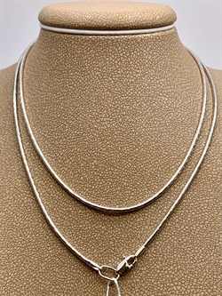 *Цепь р.55 Снейк цв Белое арт. 21-1010-040-1120-17-621 вес 10,65 г - фото 264103 *Цепь р.55 Снейк цв Белое арт. 21-1010-040-1120-17-621 вес 10,65 г - фото 264103