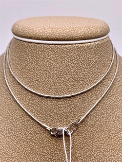 *Цепь р.40 Снейк цв Белое арт. 21-1010-025-1120-17-148 вес 3,53 г - фото 264110 *Цепь р.40 Снейк цв Белое арт. 21-1010-025-1120-17-148 вес 3,53 г - фото 264110