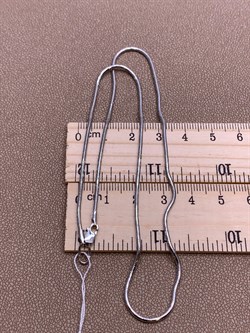 *Цепь р.40 Снейк цв Белое арт. 21-1010-40-018 вес 7,25 г - фото 264115