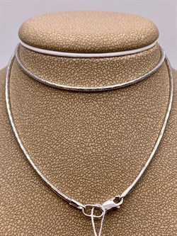 *Цепь р.40 Снейк цв Белое арт. 21-1010-40-018 вес 7,25 г - фото 264118