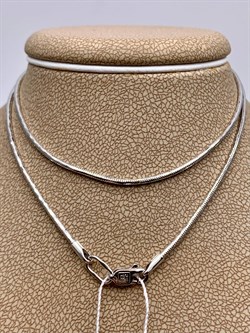 *Цепь р.40 Снейк цв Белое арт. 21-1010-035-1120-17-356 вес 6,08 г - фото 264126