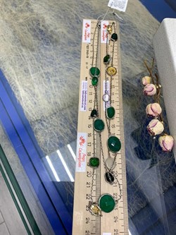 *Колье р.100 Радуга Микс Зеленый Агат арт. SO-N00062-X-W-Mix-X-X-628 вес 22,3 г - фото 264268 *Колье р.100 Радуга Микс Зеленый Агат арт. SO-N00062-X-W-Mix-X-X-628 вес 22,3 г - фото 264268