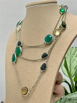 *Колье р.100 Радуга Микс Зеленый Агат арт. SO-N00062-X-W-Mix-X-X-628 вес 22,3 г - фото 264273 *Колье р.100 Радуга Микс Зеленый Агат арт. SO-N00062-X-W-Mix-X-X-628 вес 22,3 г - фото 264273