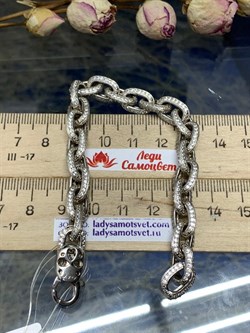 *Браслет р.19 Белый Фианит Микро Вставки арт. AR-BSB36605-X-W-X-X-W-243 вес 26,89 г - фото 264367 *Браслет р.19 Белый Фианит Микро Вставки арт. AR-BSB36605-X-W-X-X-W-243 вес 26,89 г - фото 264367