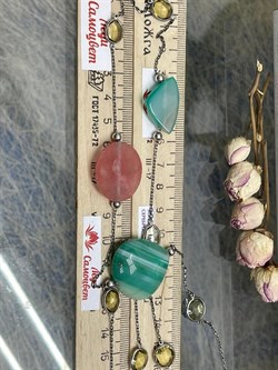 *Колье р.100 Радуга Микс Зеленый Агат арт. SO-N00750-X-W-Gg-X-Mix-292 вес 36 г - фото 264373 *Колье р.100 Радуга Микс Зеленый Агат арт. SO-N00750-X-W-Gg-X-Mix-292 вес 36 г - фото 264373