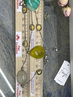 *Колье р.100 Радуга Микс Зеленый Агат арт. SO-N00750-X-W-Gg-X-Mix-292 вес 36 г - фото 264374 *Колье р.100 Радуга Микс Зеленый Агат арт. SO-N00750-X-W-Gg-X-Mix-292 вес 36 г - фото 264374