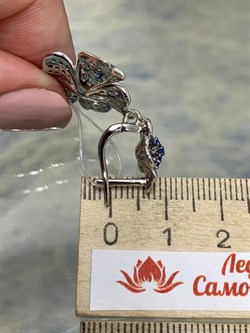 *Серьги Васильки Голубой Фианит Микро Вставки арт. CZ-E00858-X-WB-S1-X-BT-655 вес 7,7 г - фото 264387 *Серьги Васильки Голубой Фианит Микро Вставки арт. CZ-E00858-X-WB-S1-X-BT-655 вес 7,7 г - фото 264387