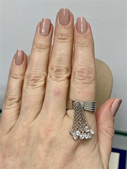 *Кольцо р.19  Белый Фианит арт. CZ-R02035-X-W-W-X-X-094 вес 6,5 г - фото 264423