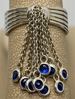 *Кольцо р.20,5 Синяя Шпинель синт арт. CZ-R02035-X-W-S4-X-X-084 вес 6,3 г - фото 264435 *Кольцо р.20,5 Синяя Шпинель синт арт. CZ-R02035-X-W-S4-X-X-084 вес 6,3 г - фото 264435