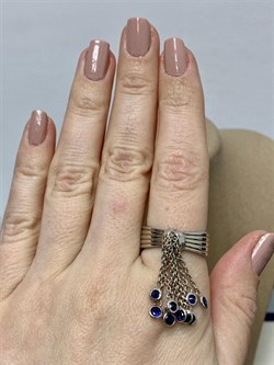 *Кольцо р.20,5 Синяя Шпинель синт арт. CZ-R02035-X-W-S4-X-X-084 вес 6,3 г - фото 264441 *Кольцо р.20,5 Синяя Шпинель синт арт. CZ-R02035-X-W-S4-X-X-084 вес 6,3 г - фото 264441