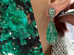 *Серьги Зеленый Агат арт. FI-E00424-X-W-Gg-X-X-452 вес 15,2 г - фото 264478 *Серьги Зеленый Агат арт. FI-E00424-X-W-Gg-X-X-452 вес 15,2 г - фото 264478