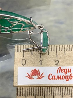 *Серьги Зеленый Агат арт. FI-E00424-X-W-Gg-X-X-452 вес 15,2 г - фото 264480 *Серьги Зеленый Агат арт. FI-E00424-X-W-Gg-X-X-452 вес 15,2 г - фото 264480