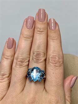 *Кольцо р.17 Голубой Топаз арт. AS-R07971-X-W-BU-X-BL-998 вес 4,4 г - фото 264486 *Кольцо р.17 Голубой Топаз арт. AS-R07971-X-W-BU-X-BL-998 вес 4,4 г - фото 264486
