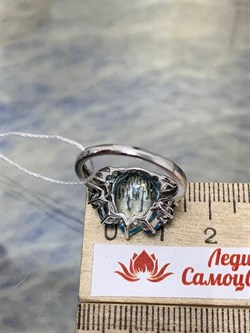 *Кольцо р.17 Голубой Топаз арт. AS-R07971-X-W-BU-X-BL-998 вес 4,4 г - фото 264489 *Кольцо р.17 Голубой Топаз арт. AS-R07971-X-W-BU-X-BL-998 вес 4,4 г - фото 264489