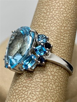 *Кольцо р.17 Голубой Топаз арт. AS-R07971-X-W-BU-X-BL-998 вес 4,4 г - фото 264492 *Кольцо р.17 Голубой Топаз арт. AS-R07971-X-W-BU-X-BL-998 вес 4,4 г - фото 264492