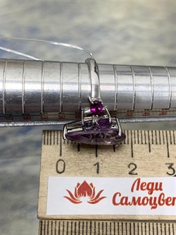 *Кольцо р.16,5 Микс Аметист Родолит Иолит арт. AS-R08734-X-W-AM-X-Mix-327 вес 3,20 г - фото 264502