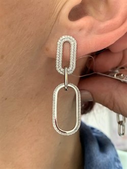 *Серьги Пусеты Белый Фианит Микро Вставки арт. CZ-E03058-X-W-X-X-W-759 вес 6,3 г - фото 264522 *Серьги Пусеты Белый Фианит Микро Вставки арт. CZ-E03058-X-W-X-X-W-759 вес 6,3 г - фото 264522