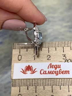 *Кольцо р.17 Голубой Топаз арт. AS-R11082-X-W-BU-X-W-449 вес 5,4 г - фото 264579