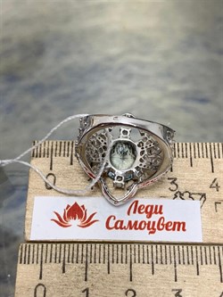 *Кольцо р.17 Голубой Топаз арт. AS-R11082-X-W-BU-X-W-449 вес 5,4 г - фото 264581