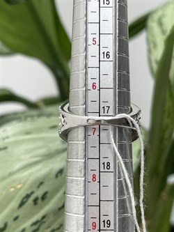 *Кольцо р.17 Голубой Топаз арт. AS-R11082-X-W-BU-X-W-449 вес 5,4 г - фото 264584