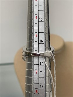 *Кольцо р.16,5 Голубой Топаз арт. AS-R11082-X-W-BU-X-W-490 вес 5,5 г - фото 264595