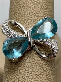 *Кольцо р.18,5 Голубой Ситалл арт. PD-R00314-X-W-BU-X-W-503 вес 3,9 г - фото 264606 *Кольцо р.18,5 Голубой Ситалл арт. PD-R00314-X-W-BU-X-W-503 вес 3,9 г - фото 264606