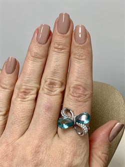 *Кольцо р.18,5 Голубой Ситалл арт. PD-R00314-X-W-BU-X-W-503 вес 3,9 г - фото 264607 *Кольцо р.18,5 Голубой Ситалл арт. PD-R00314-X-W-BU-X-W-503 вес 3,9 г - фото 264607