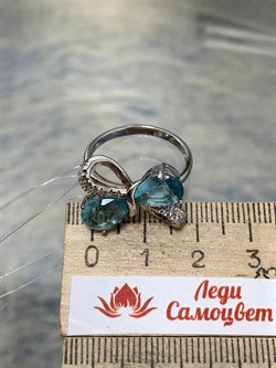 *Кольцо р.18,5 Голубой Ситалл арт. PD-R00314-X-W-BU-X-W-503 вес 3,9 г - фото 264611 *Кольцо р.18,5 Голубой Ситалл арт. PD-R00314-X-W-BU-X-W-503 вес 3,9 г - фото 264611