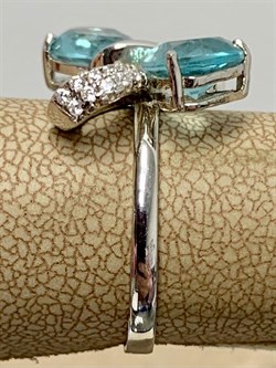 *Кольцо р.18,5 Голубой Ситалл арт. PD-R00314-X-W-BU-X-W-503 вес 3,9 г - фото 264613 *Кольцо р.18,5 Голубой Ситалл арт. PD-R00314-X-W-BU-X-W-503 вес 3,9 г - фото 264613