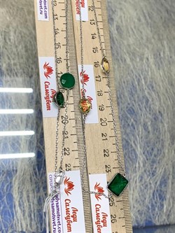 *Колье р.90 Радуга Микс Зеленый Агат арт. SO-N04406-X-W-Gg-X-BR-897 вес 20,9 г - фото 264700