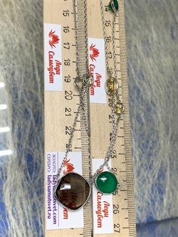 *Колье р.100 Радуга Микс Зеленый Агат арт. SO-N04406-X-W-Gg-X-BR-880 вес 23,2 г - фото 264728 *Колье р.100 Радуга Микс Зеленый Агат арт. SO-N04406-X-W-Gg-X-BR-880 вес 23,2 г - фото 264728