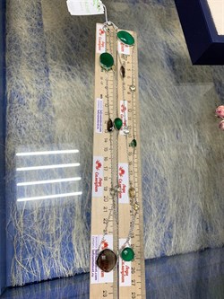 *Колье р.100 Радуга Микс Зеленый Агат арт. SO-N04406-X-W-Gg-X-BR-880 вес 23,2 г - фото 264729 *Колье р.100 Радуга Микс Зеленый Агат арт. SO-N04406-X-W-Gg-X-BR-880 вес 23,2 г - фото 264729