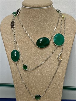 *Колье р.100 Радуга Микс Зеленый Агат арт. SO-N04406-X-W-Gg-X-BR-046 вес 23,06 г - фото 264743 *Колье р.100 Радуга Микс Зеленый Агат арт. SO-N04406-X-W-Gg-X-BR-046 вес 23,06 г - фото 264743