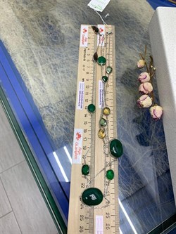 *Колье р.100 Радуга Микс Зеленый Агат арт. SO-N04401-X-W-Gg-X-BR-275 вес 23,36 г - фото 264747 *Колье р.100 Радуга Микс Зеленый Агат арт. SO-N04401-X-W-Gg-X-BR-275 вес 23,36 г - фото 264747