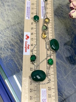 *Колье р.100 Радуга Микс Зеленый Агат арт. SO-N04401-X-W-Gg-X-BR-275 вес 23,36 г - фото 264749 *Колье р.100 Радуга Микс Зеленый Агат арт. SO-N04401-X-W-Gg-X-BR-275 вес 23,36 г - фото 264749