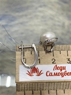 *Серьги Трансформеры Белый Жемчуг арт PI-E02458-X-W-PN-X-W-618 вес 7,02 г - фото 264805 *Серьги Трансформеры Белый Жемчуг арт PI-E02458-X-W-PN-X-W-618 вес 7,02 г - фото 264805