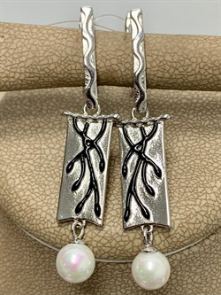 *Серьги Белый Жемчуг иск арт. PI-E01971-X-W-PS-B-X-021 вес 6,3 г - фото 264810 *Серьги Белый Жемчуг иск арт. PI-E01971-X-W-PS-B-X-021 вес 6,3 г - фото 264810