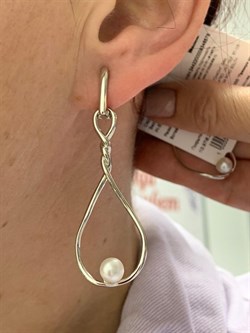 *Серьги Трансформеры Белый Жемчуг арт. PI-E02631-X-W-PN-X-X-578 вес 6,91 г - фото 264835 *Серьги Трансформеры Белый Жемчуг арт. PI-E02631-X-W-PN-X-X-578 вес 6,91 г - фото 264835