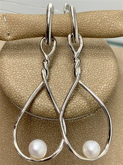 *Серьги Трансформеры Белый Жемчуг арт. PI-E02631-X-W-PN-X-X-578 вес 6,91 г - фото 264840 *Серьги Трансформеры Белый Жемчуг арт. PI-E02631-X-W-PN-X-X-578 вес 6,91 г - фото 264840