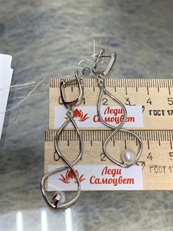 *Серьги Белый Жемчуг арт. PI-E02630-X-W-PN-X-X-912 вес 6,27 г - фото 264847 *Серьги Белый Жемчуг арт. PI-E02630-X-W-PN-X-X-912 вес 6,27 г - фото 264847