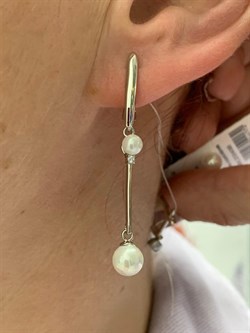 *Серьги иск Белый Жемчуг арт. PI-E00892-X-W-PS-X-W-116 вес 3,96 г - фото 264878 *Серьги иск Белый Жемчуг арт. PI-E00892-X-W-PS-X-W-116 вес 3,96 г - фото 264878