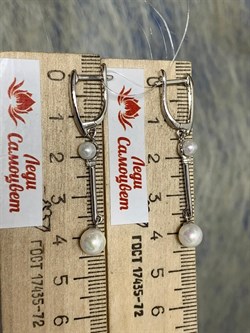 *Серьги иск Белый Жемчуг арт. PI-E00892-X-W-PS-X-W-116 вес 3,96 г - фото 264879 *Серьги иск Белый Жемчуг арт. PI-E00892-X-W-PS-X-W-116 вес 3,96 г - фото 264879