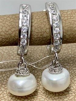 *Серьги Конго Белый Жемчуг арт. PI-E02479-X-W-PN-X-W-000 вес 3,91 г - фото 264897 *Серьги Конго Белый Жемчуг арт. PI-E02479-X-W-PN-X-W-000 вес 3,91 г - фото 264897