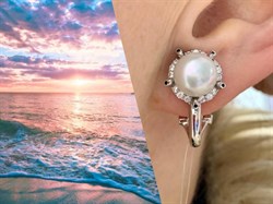 *Серьги Белый Жемчуг арт 24S-T800680-186 вес 8 г - фото 264919 *Серьги Белый Жемчуг арт 24S-T800680-186 вес 8 г - фото 264919