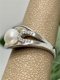 *Кольцо р.19 Белый Жемчуг арт. 24PI-R02535-X-W-W-X-X-515 вес 4,9 г - фото 264951 *Кольцо р.19 Белый Жемчуг арт. 24PI-R02535-X-W-W-X-X-515 вес 4,9 г - фото 264951