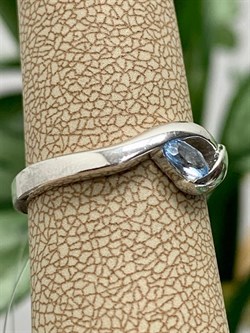 *Кольцо р.17 Голубой Топаз иск арт. CZ-R00850-X-W-BU-X-X-952 вес 3 г - фото 265215