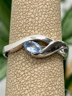 *Кольцо р.17 Голубой Топаз иск арт. CZ-R00850-X-W-BU-X-X-952 вес 3 г - фото 265217